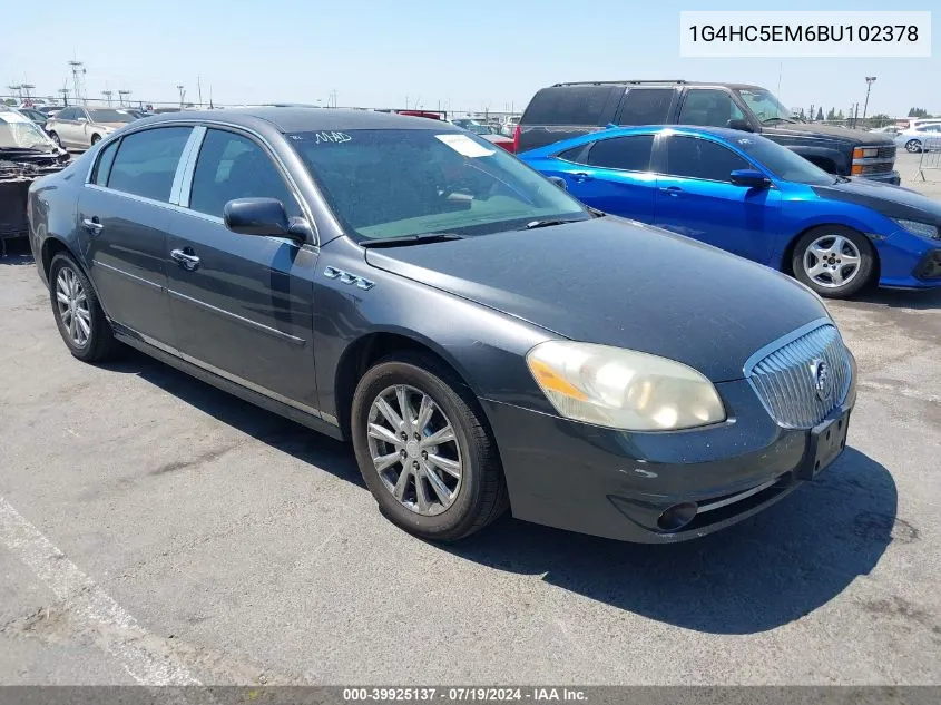 2011 Buick Lucerne Cxl VIN: 1G4HC5EM6BU102378 Lot: 39925137