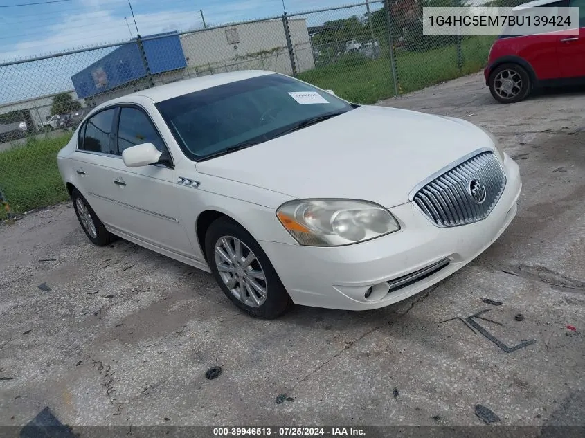 2011 Buick Lucerne Cxl VIN: 1G4HC5EM7BU139424 Lot: 39946513