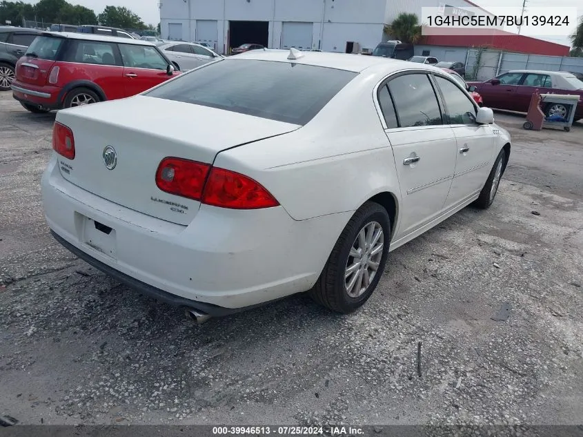 2011 Buick Lucerne Cxl VIN: 1G4HC5EM7BU139424 Lot: 39946513