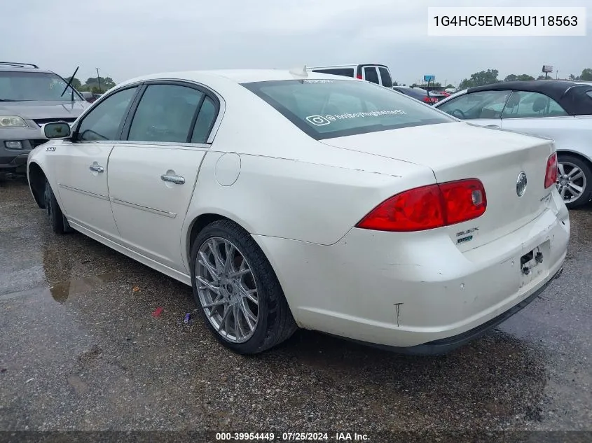 2011 Buick Lucerne Cxl VIN: 1G4HC5EM4BU118563 Lot: 39954449