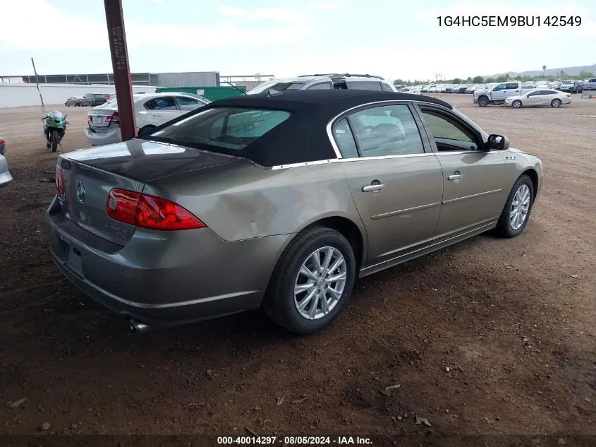 2011 Buick Lucerne Cxl VIN: 1G4HC5EM9BU142549 Lot: 40014297