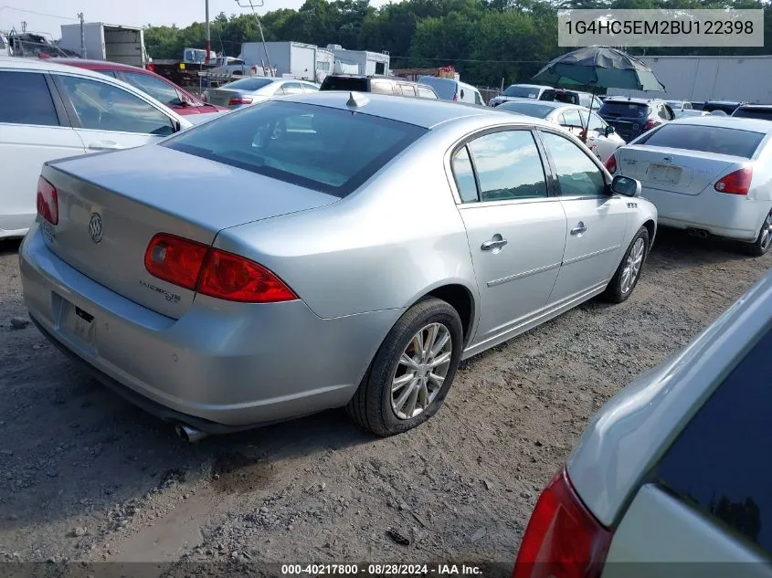 2011 Buick Lucerne Cxl VIN: 1G4HC5EM2BU122398 Lot: 40217800