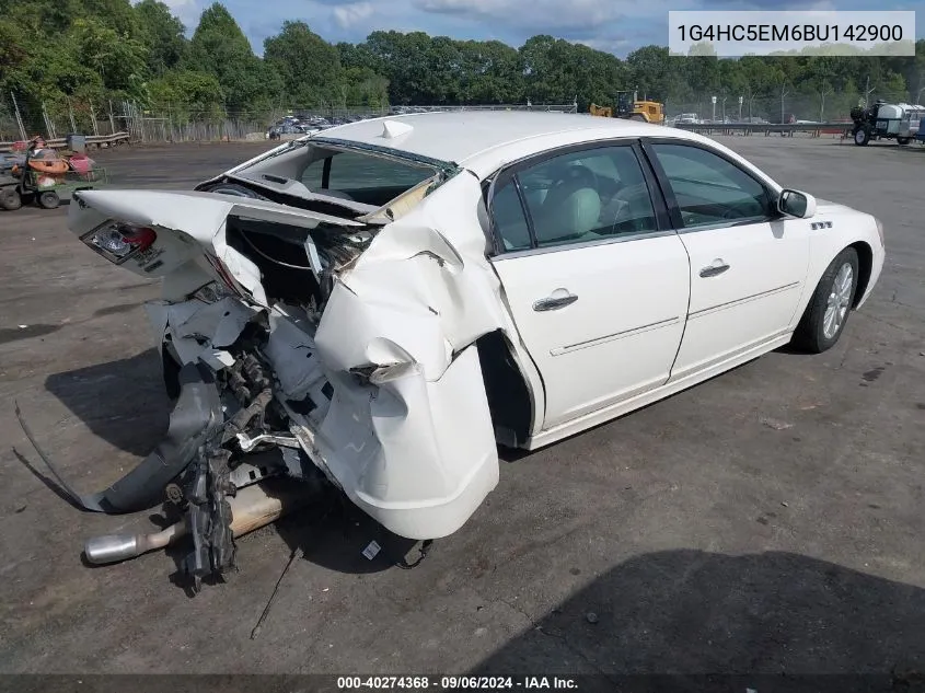 2011 Buick Lucerne Cxl VIN: 1G4HC5EM6BU142900 Lot: 40274368