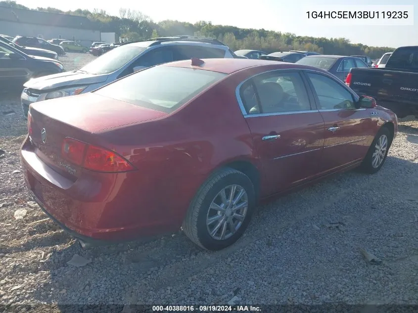 2011 Buick Lucerne Cxl VIN: 1G4HC5EM3BU119235 Lot: 40388016