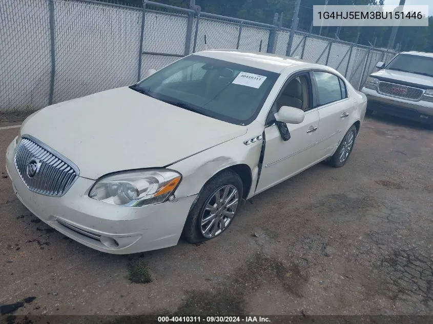 1G4HJ5EM3BU151446 2011 Buick Lucerne Cxl Premium