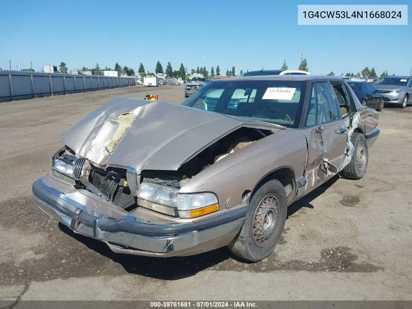 1992 Buick Park Avenue VIN: 1G4CW53L4N1668024 Lot: 39761681