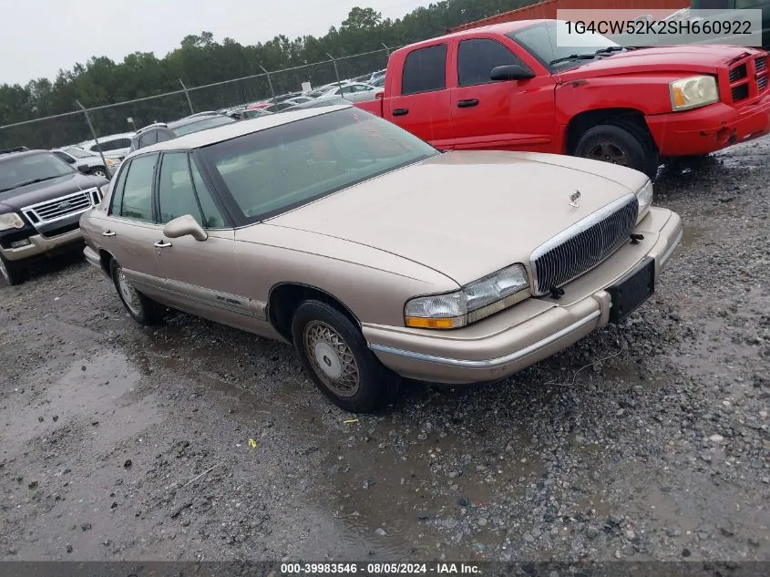 1995 Buick Park Avenue VIN: 1G4CW52K2SH660922 Lot: 39983546