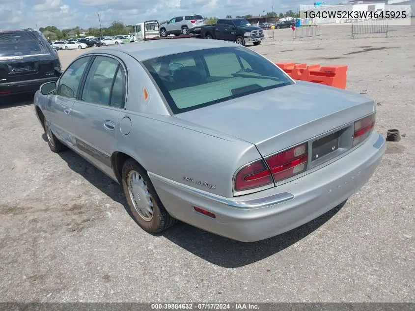 1998 Buick Park Avenue VIN: 1G4CW52K3W4645925 Lot: 39884632