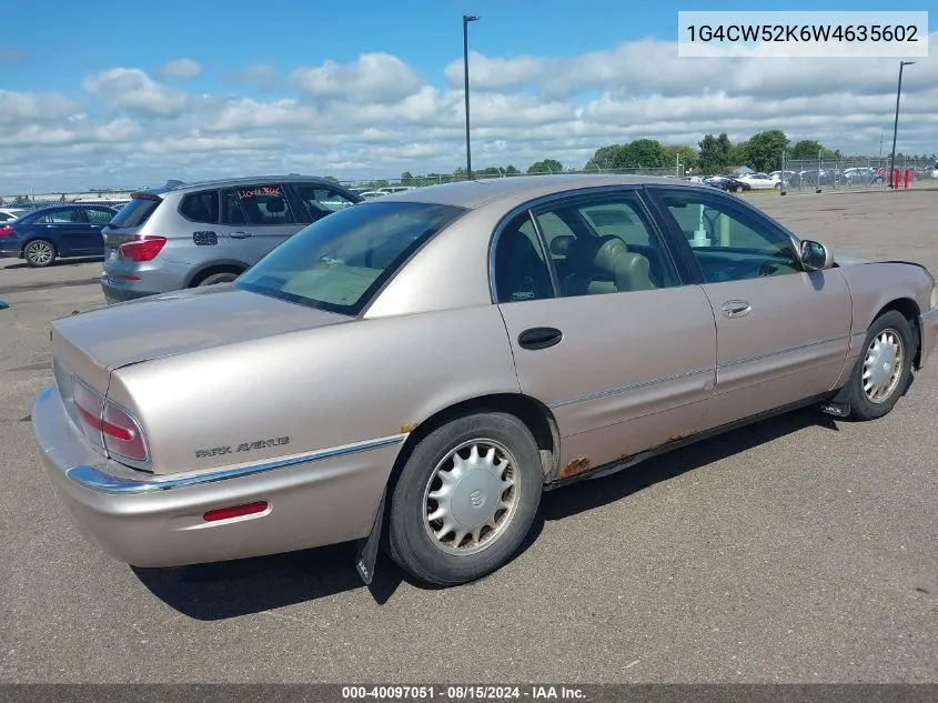 1998 Buick Park Avenue VIN: 1G4CW52K6W4635602 Lot: 40097051