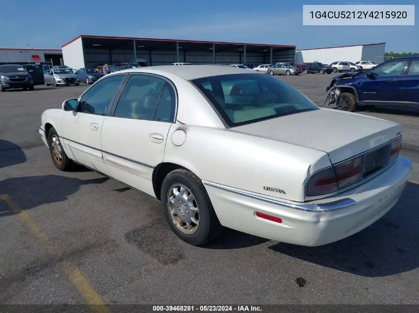 2000 Buick Park Avenue Ultra VIN: 1G4CU5212Y4215920 Lot: 39468281