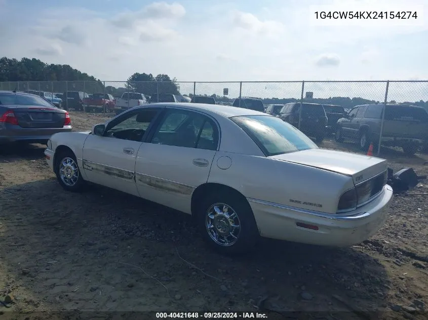 2002 Buick Park Avenue VIN: 1G4CW54KX24154274 Lot: 40421648