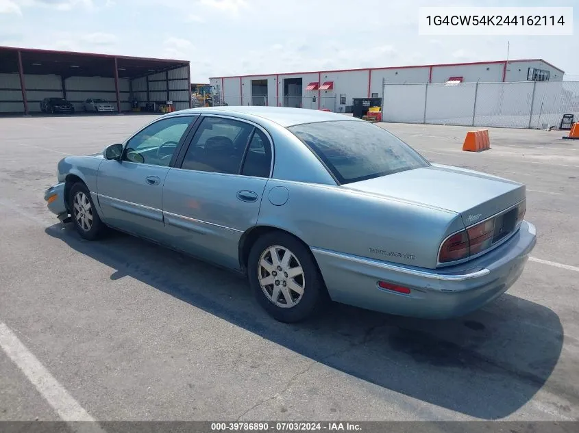 2004 Buick Park Avenue VIN: 1G4CW54K244162114 Lot: 39786890