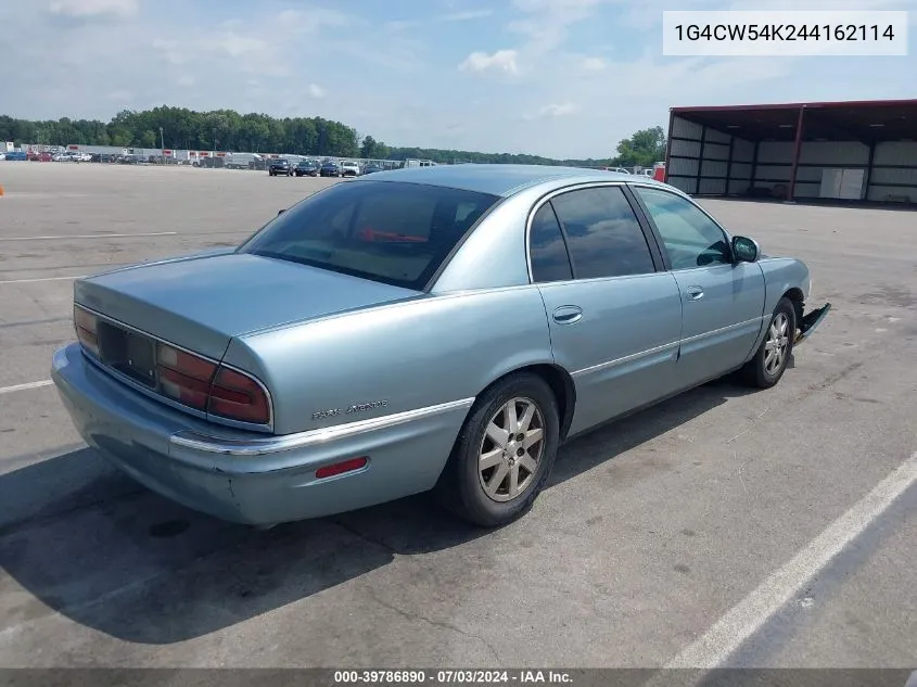 2004 Buick Park Avenue VIN: 1G4CW54K244162114 Lot: 39786890