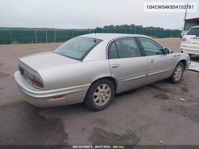 1G4CW54K854103781 2005 Buick Park Avenue