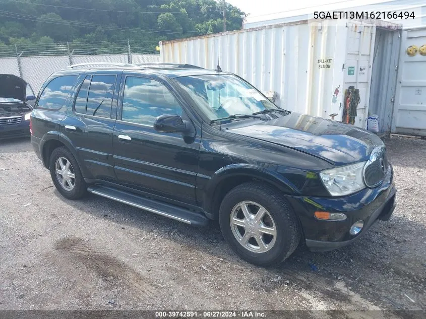 2006 Buick Rainier Cxl VIN: 5GAET13M162166494 Lot: 39742591