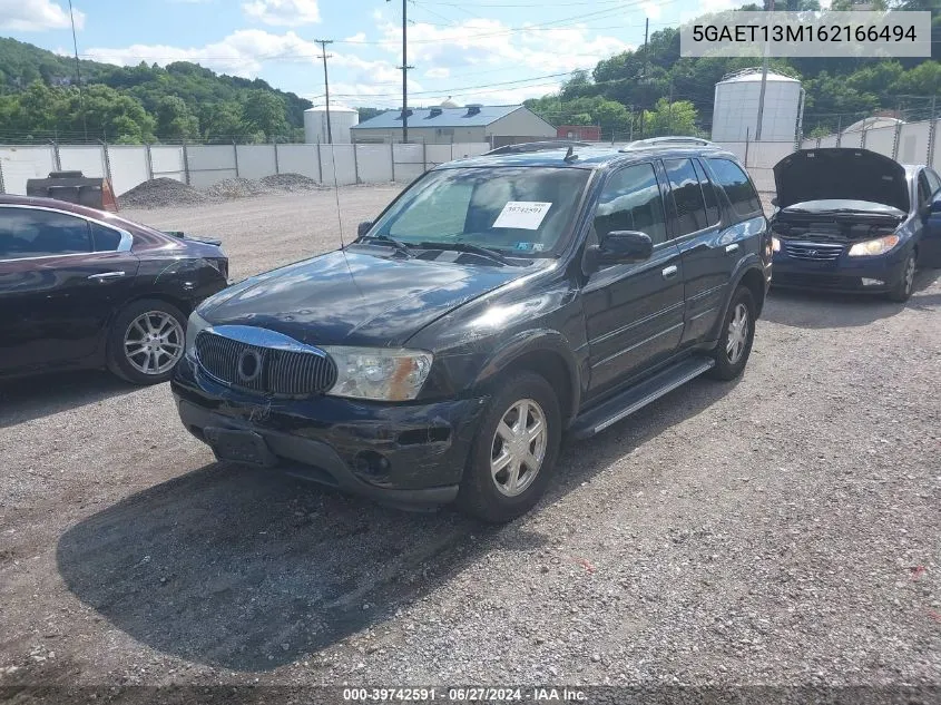 2006 Buick Rainier Cxl VIN: 5GAET13M162166494 Lot: 39742591