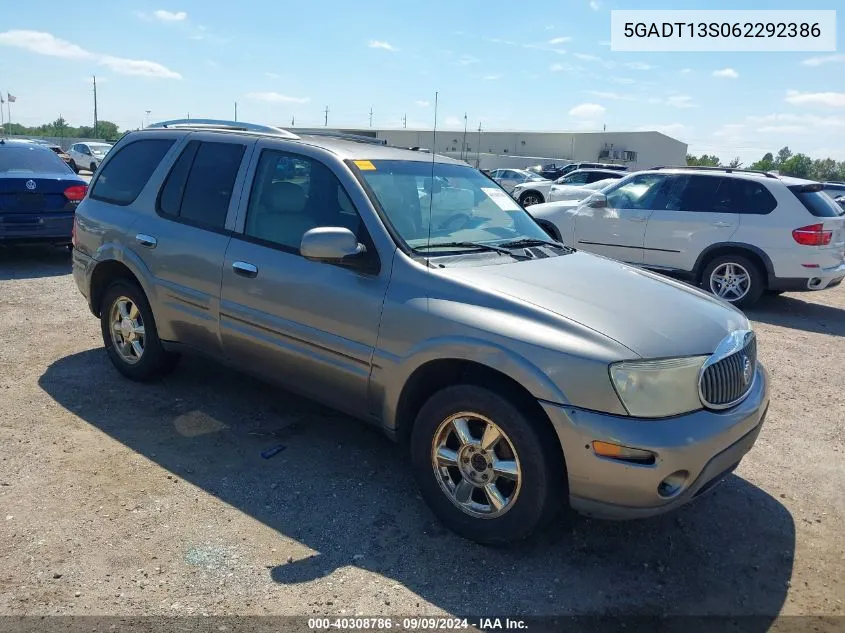 2006 Buick Rainier Cxl VIN: 5GADT13S062292386 Lot: 40308786