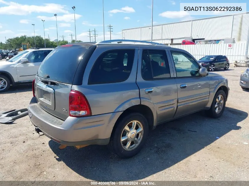 2006 Buick Rainier Cxl VIN: 5GADT13S062292386 Lot: 40308786