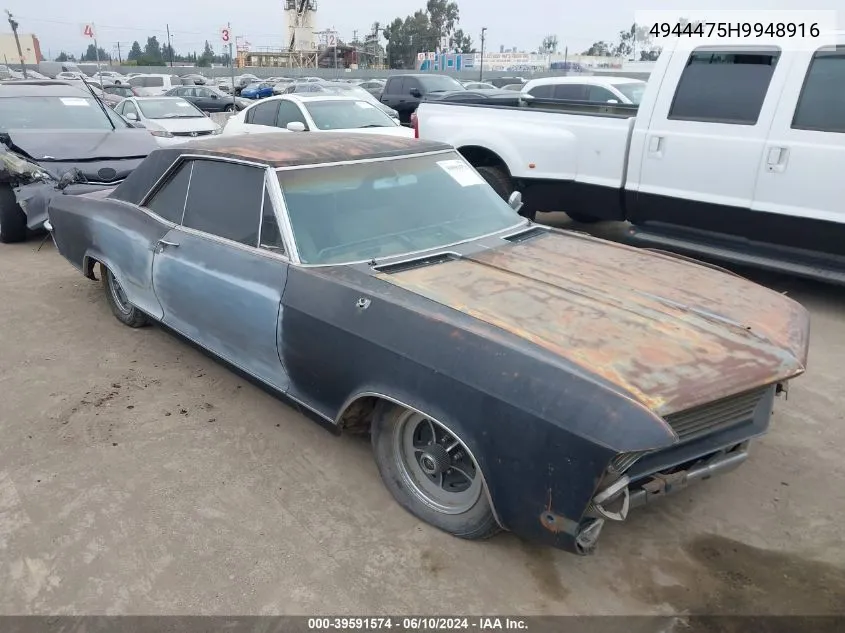 1965 Buick Regal VIN: 4944475H9948916 Lot: 39591574