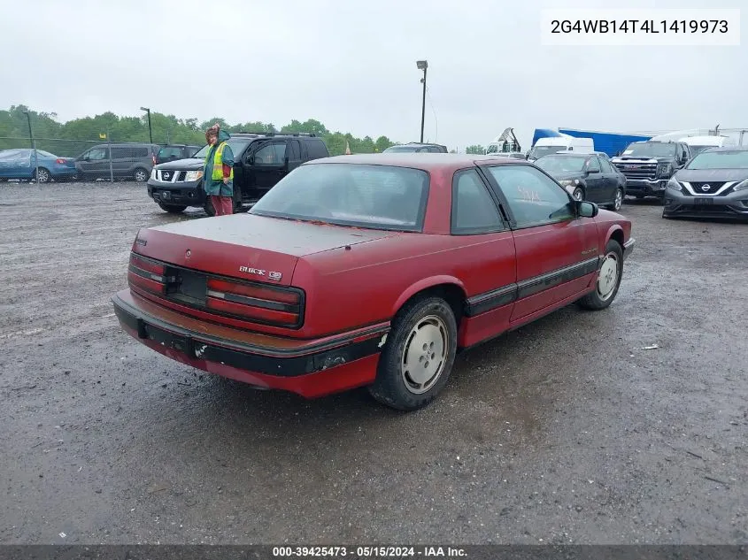 1990 Buick Regal Custom VIN: 2G4WB14T4L1419973 Lot: 39425473