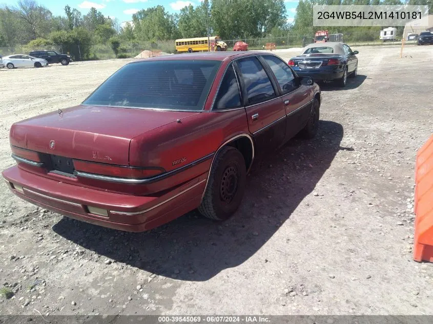 1991 Buick Regal Custom VIN: 2G4WB54L2M1410181 Lot: 39545069