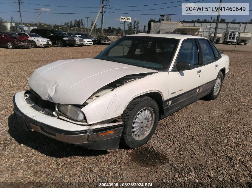 1992 Buick Regal Gran Sport VIN: 2G4WF51L9N1460649 Lot: 30043906