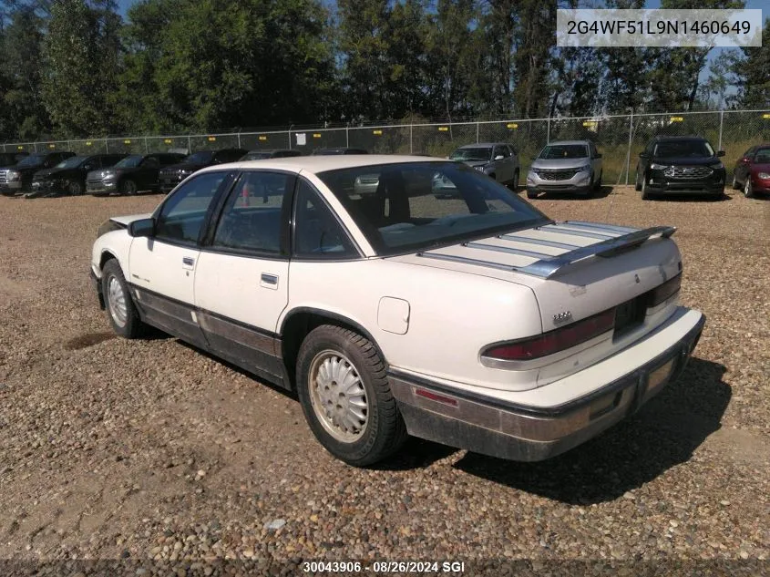 1992 Buick Regal Gran Sport VIN: 2G4WF51L9N1460649 Lot: 30043906