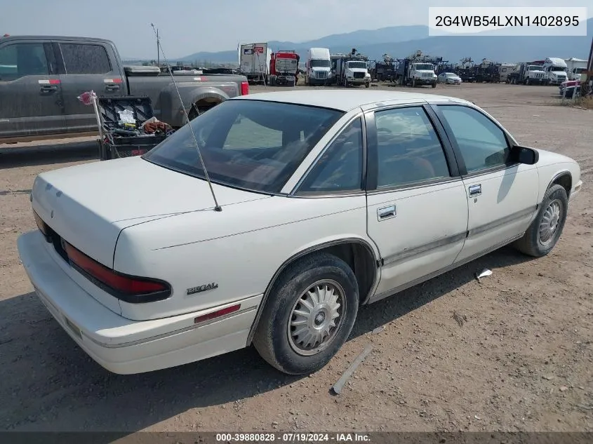 1992 Buick Regal Custom VIN: 2G4WB54LXN1402895 Lot: 39880828