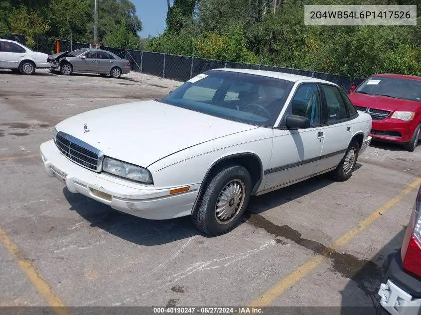 1993 Buick Regal Custom VIN: 2G4WB54L6P1417526 Lot: 40190247