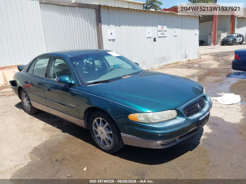 1998 Buick Regal Gs Cmi VIN: 2G4WF5213W1537921 Lot: 39749329