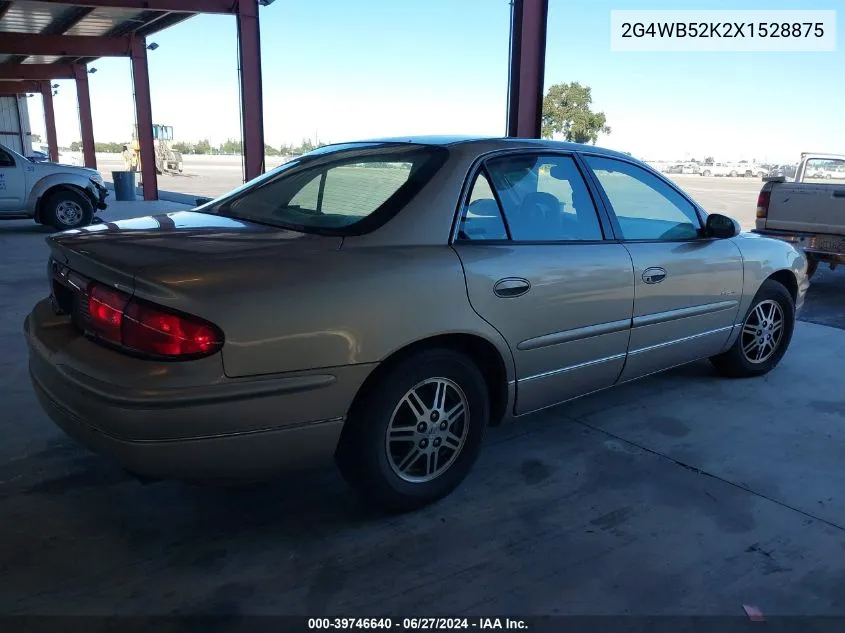 1999 Buick Regal Ls VIN: 2G4WB52K2X1528875 Lot: 39746640