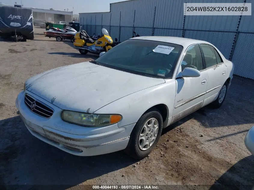 1999 Buick Regal Ls VIN: 2G4WB52K2X1602828 Lot: 40044193