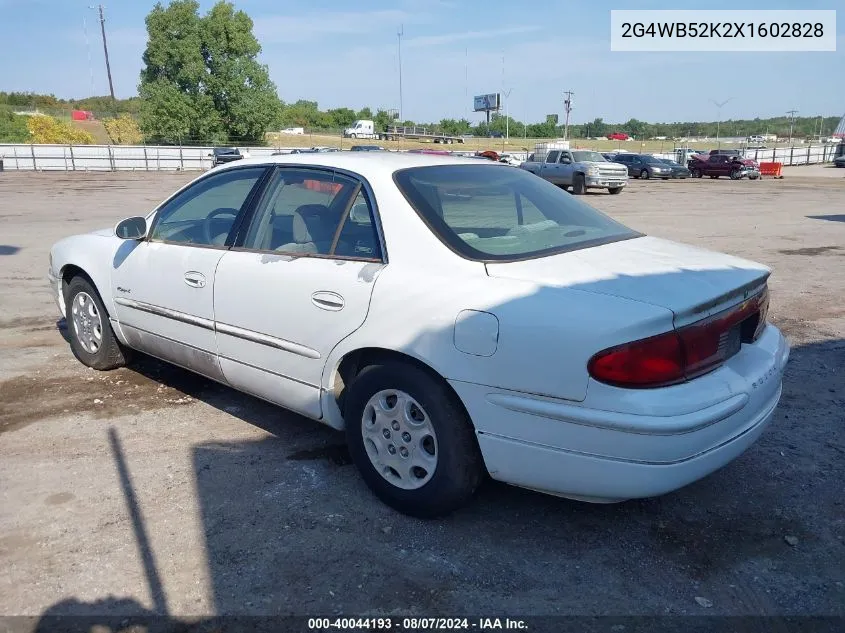 1999 Buick Regal Ls VIN: 2G4WB52K2X1602828 Lot: 40044193