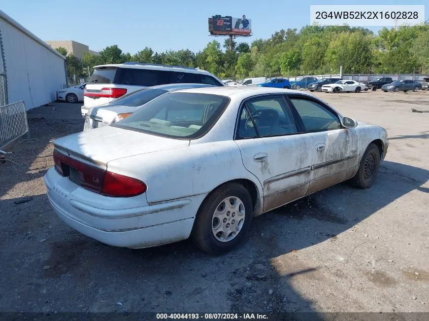 1999 Buick Regal Ls VIN: 2G4WB52K2X1602828 Lot: 40044193