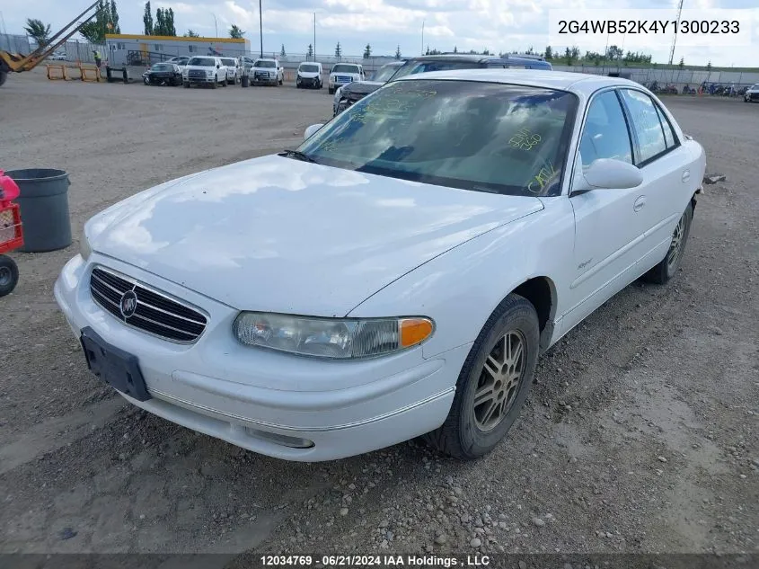 2000 Buick Regal VIN: 2G4WB52K4Y1300233 Lot: 12034769