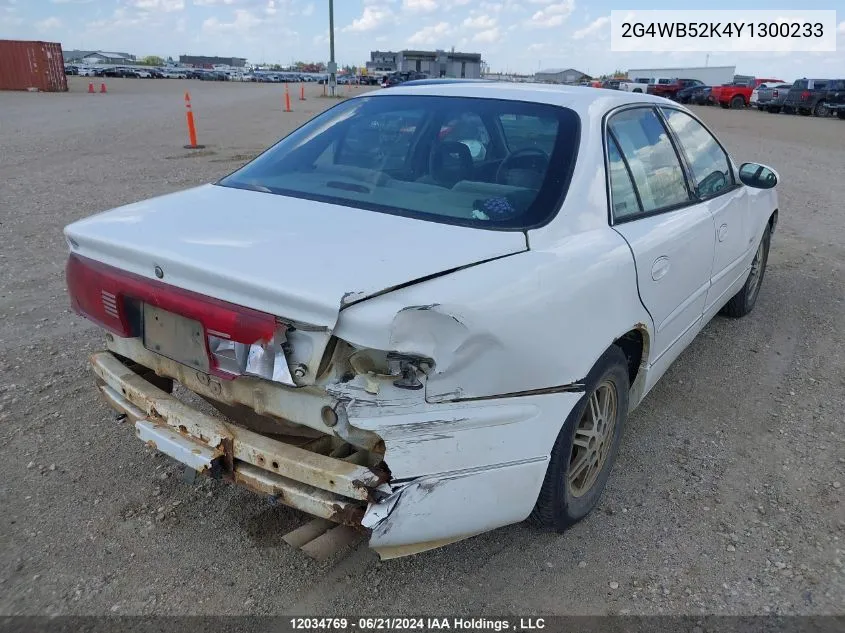 2000 Buick Regal VIN: 2G4WB52K4Y1300233 Lot: 12034769