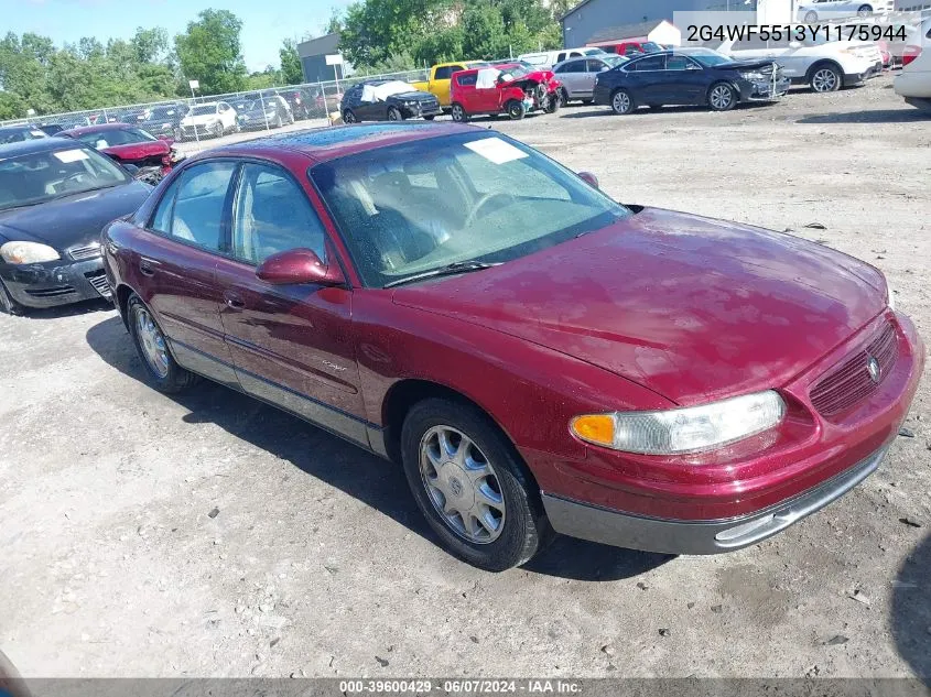 2000 Buick Regal Gs VIN: 2G4WF5513Y1175944 Lot: 39600429