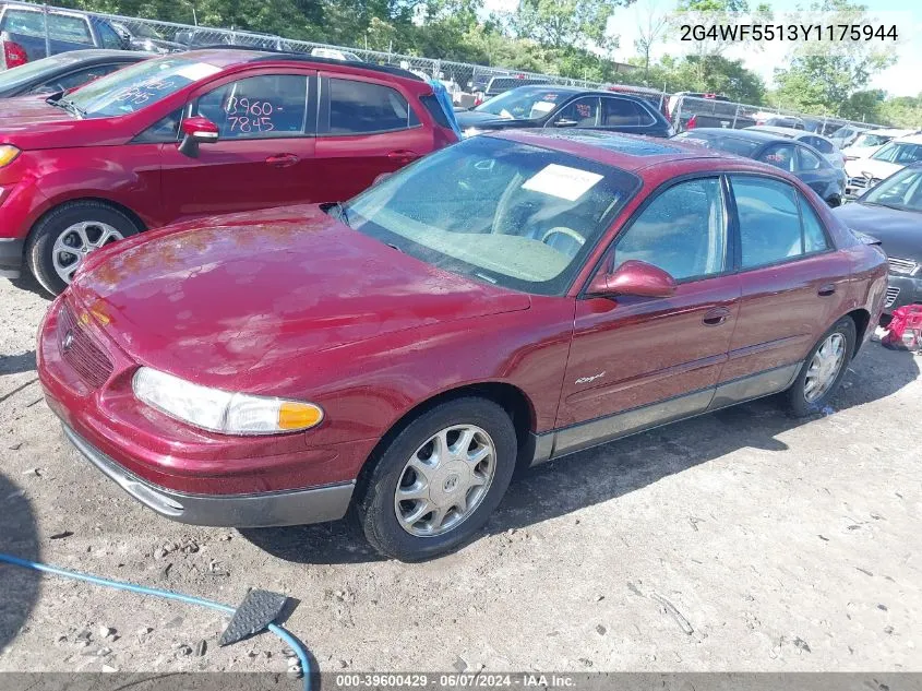 2000 Buick Regal Gs VIN: 2G4WF5513Y1175944 Lot: 39600429