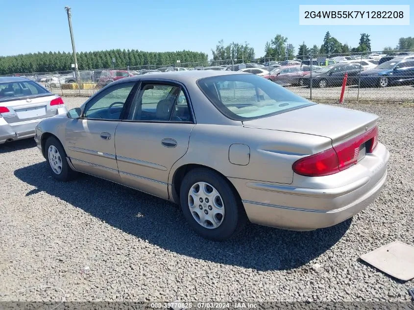 2000 Buick Regal Ls VIN: 2G4WB55K7Y1282208 Lot: 39770825