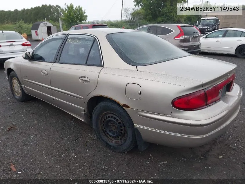 2000 Buick Regal Ls VIN: 2G4WB52K8Y1149543 Lot: 39835786