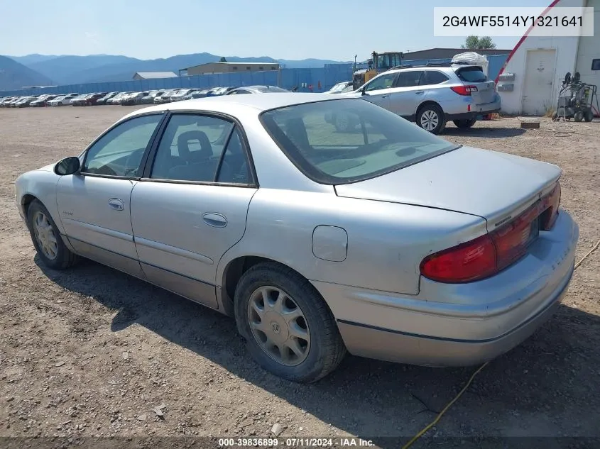 2000 Buick Regal Gs VIN: 2G4WF5514Y1321641 Lot: 39836899