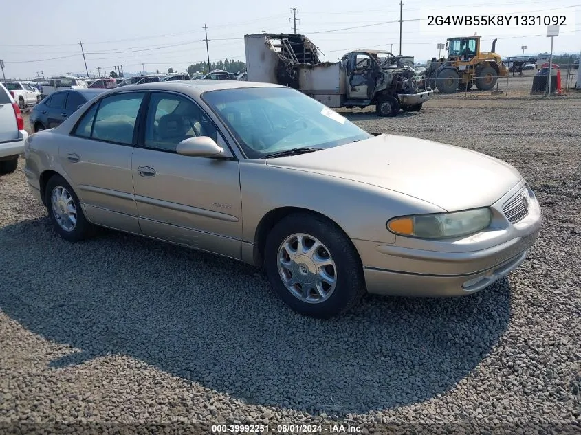 2000 Buick Regal Ls VIN: 2G4WB55K8Y1331092 Lot: 39992251