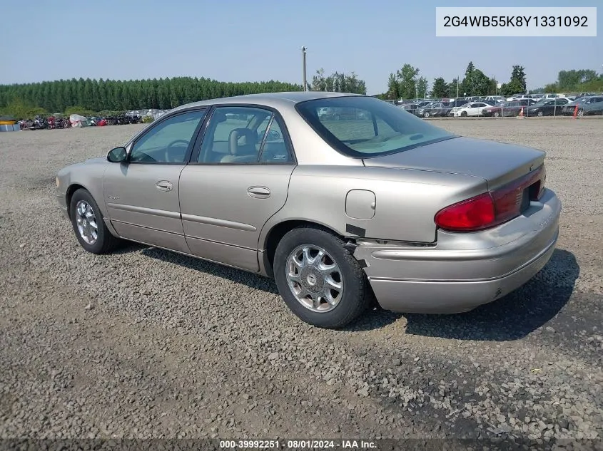 2000 Buick Regal Ls VIN: 2G4WB55K8Y1331092 Lot: 39992251