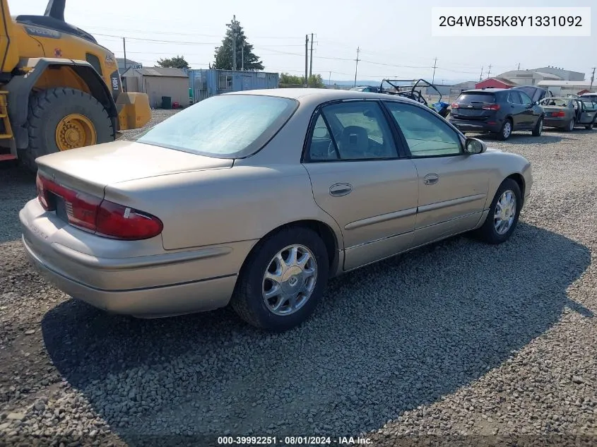 2000 Buick Regal Ls VIN: 2G4WB55K8Y1331092 Lot: 39992251