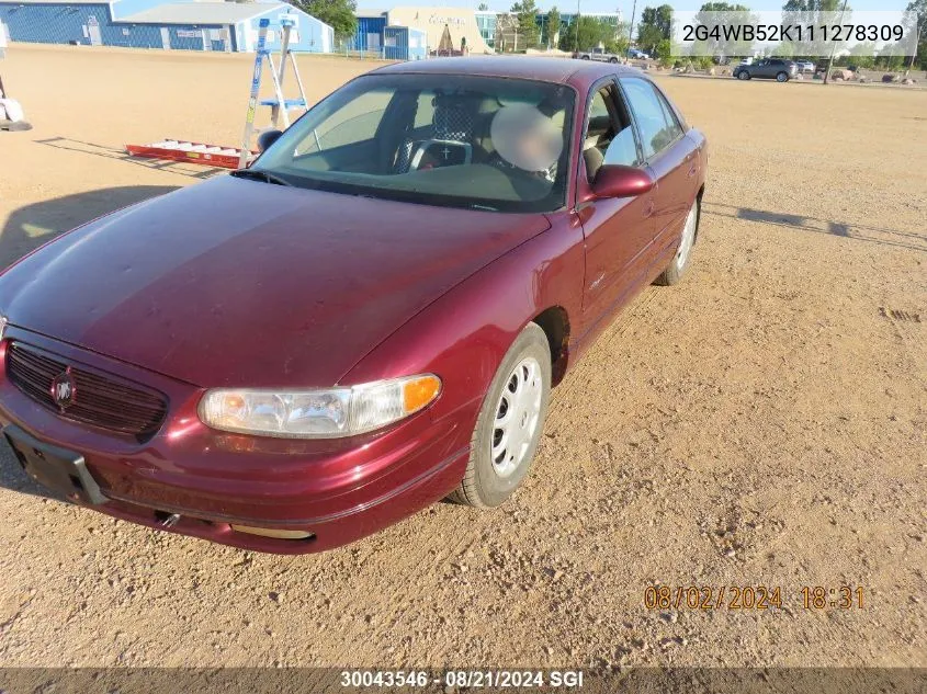 2G4WB52K111278309 2001 Buick Regal Ls