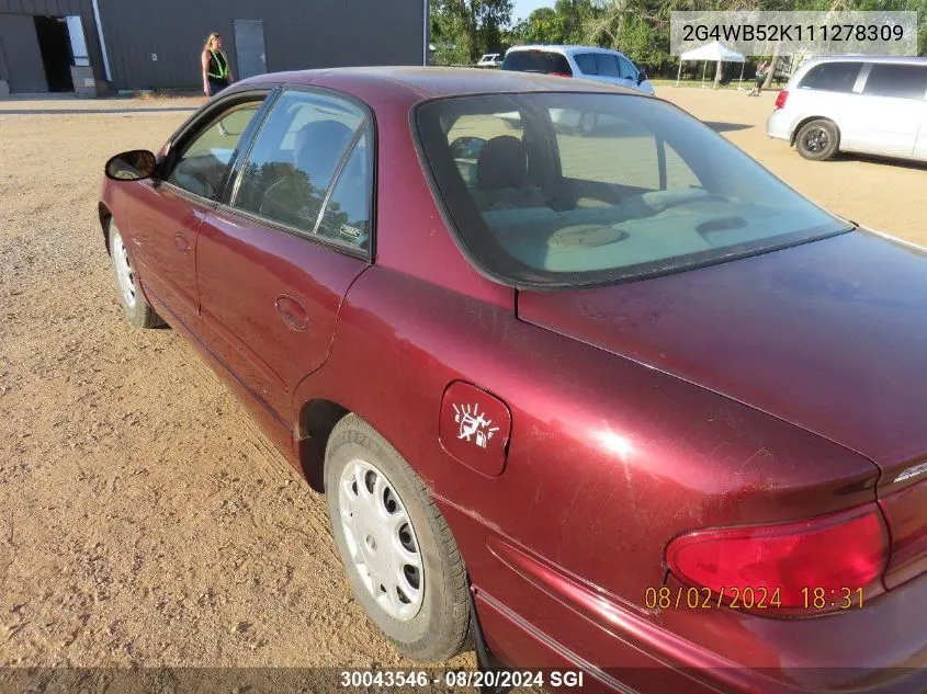 2001 Buick Regal Ls VIN: 2G4WB52K111278309 Lot: 30043546