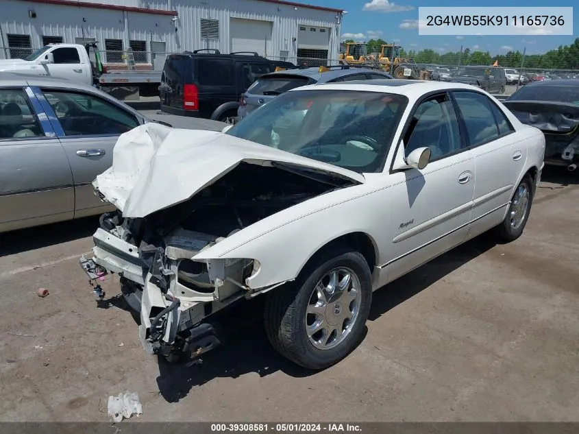 2G4WB55K911165736 2001 Buick Regal Ls