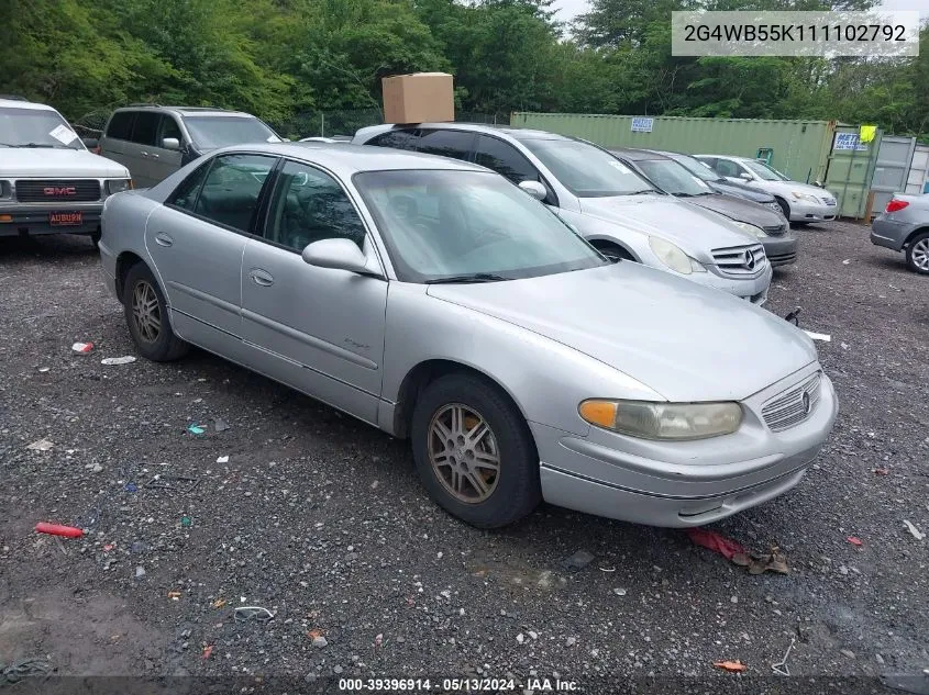 2001 Buick Regal Ls VIN: 2G4WB55K111102792 Lot: 39396914