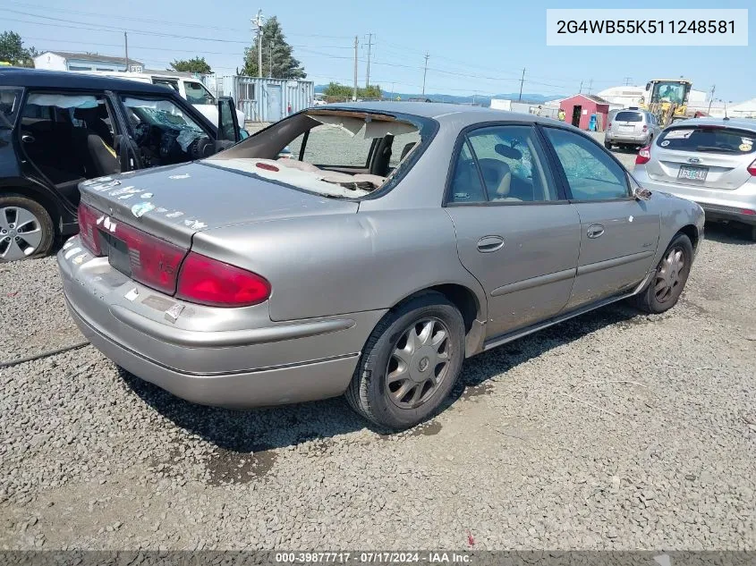 2001 Buick Regal Ls VIN: 2G4WB55K511248581 Lot: 39877717