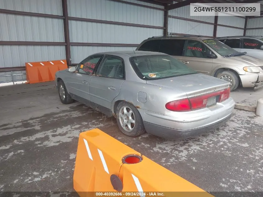 2001 Buick Regal Gs VIN: 2G4WF551211100299 Lot: 40392686